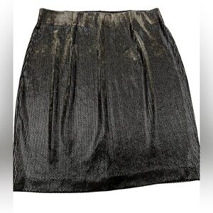 Elegant Black Velvety Skirt, Size S-M, EUC